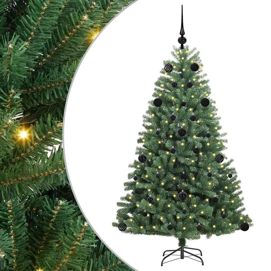 Sapin de Noël Artificiel à Branches Articulées Vert 150 cm - 2