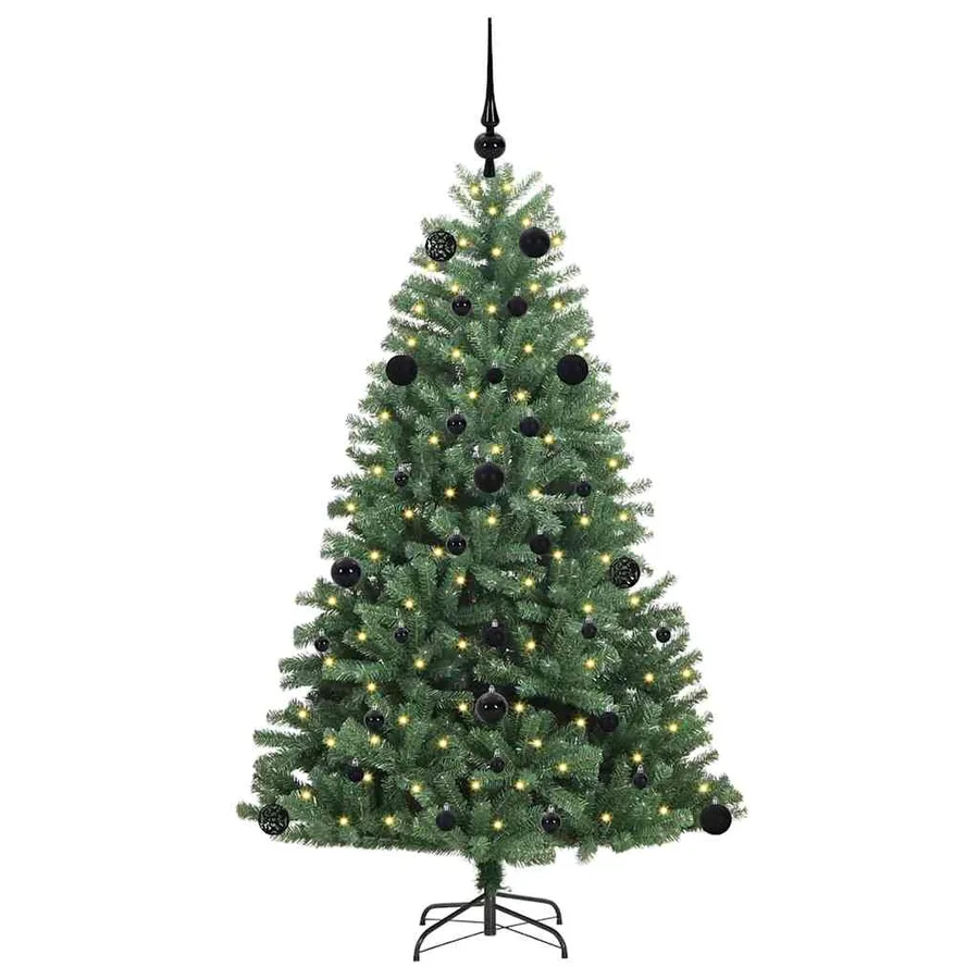 Sapin de Noël Artificiel à Branches Articulées Vert 150 cm - 3