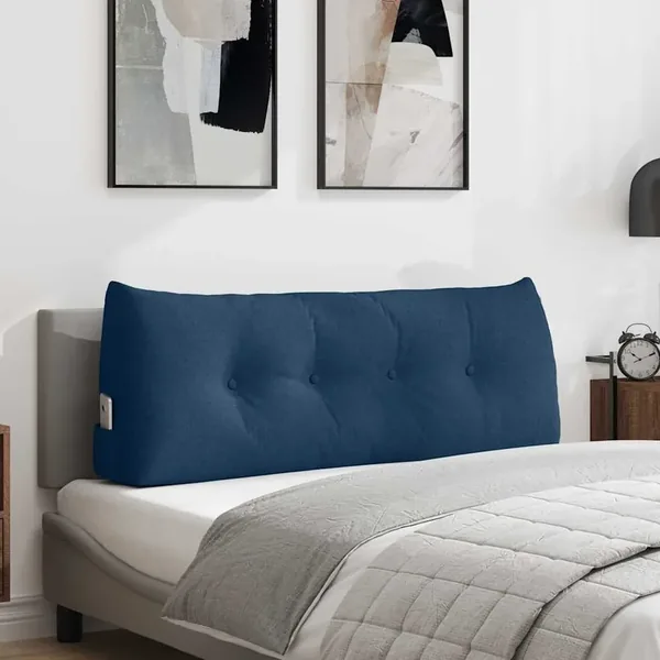 Coussin de Dos Bleu 120 x 24 x 50 cm tissu