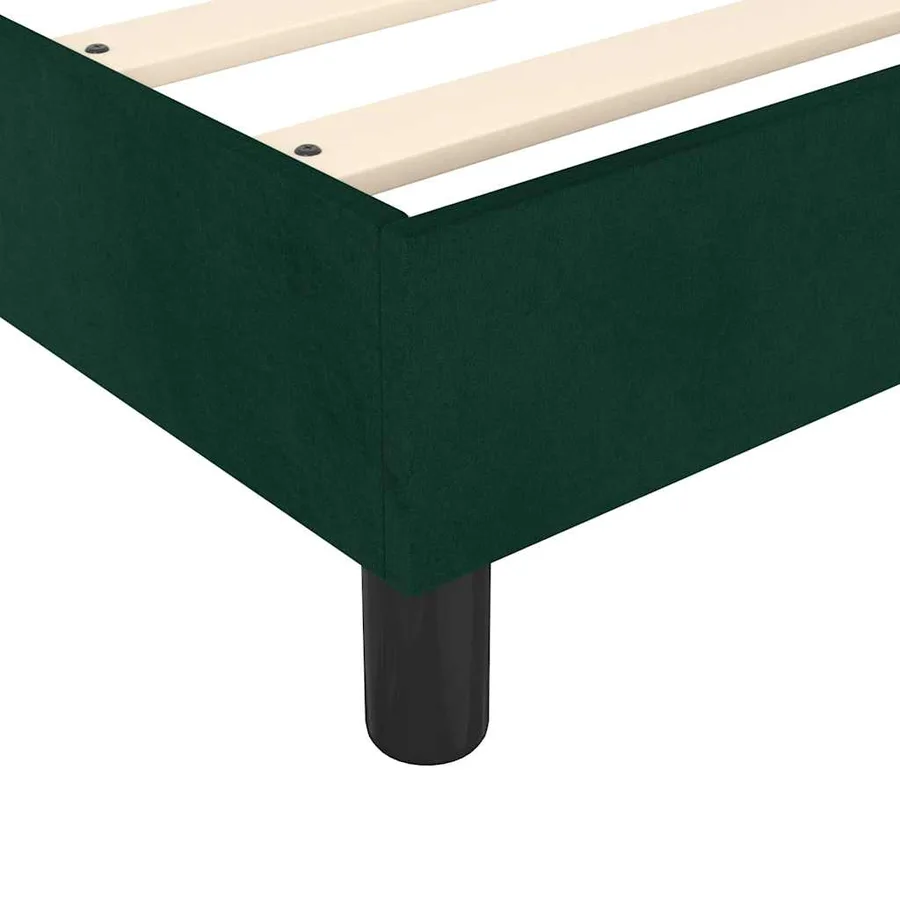 Sommier à lattes de lit et matelas Vert foncé 160x200cm Velours - 7
