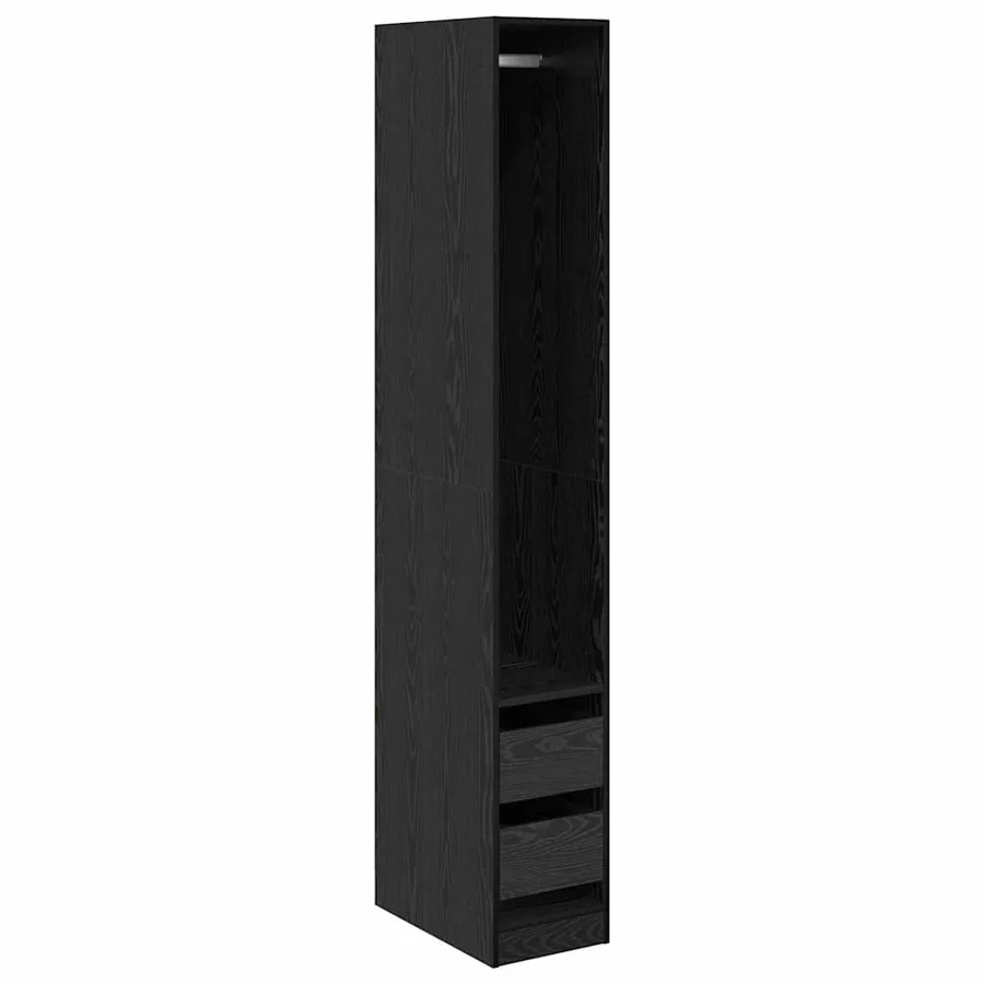 Armoire Chêne noir 50 x 30 x 200 cm Bois d'ingénierie - 2