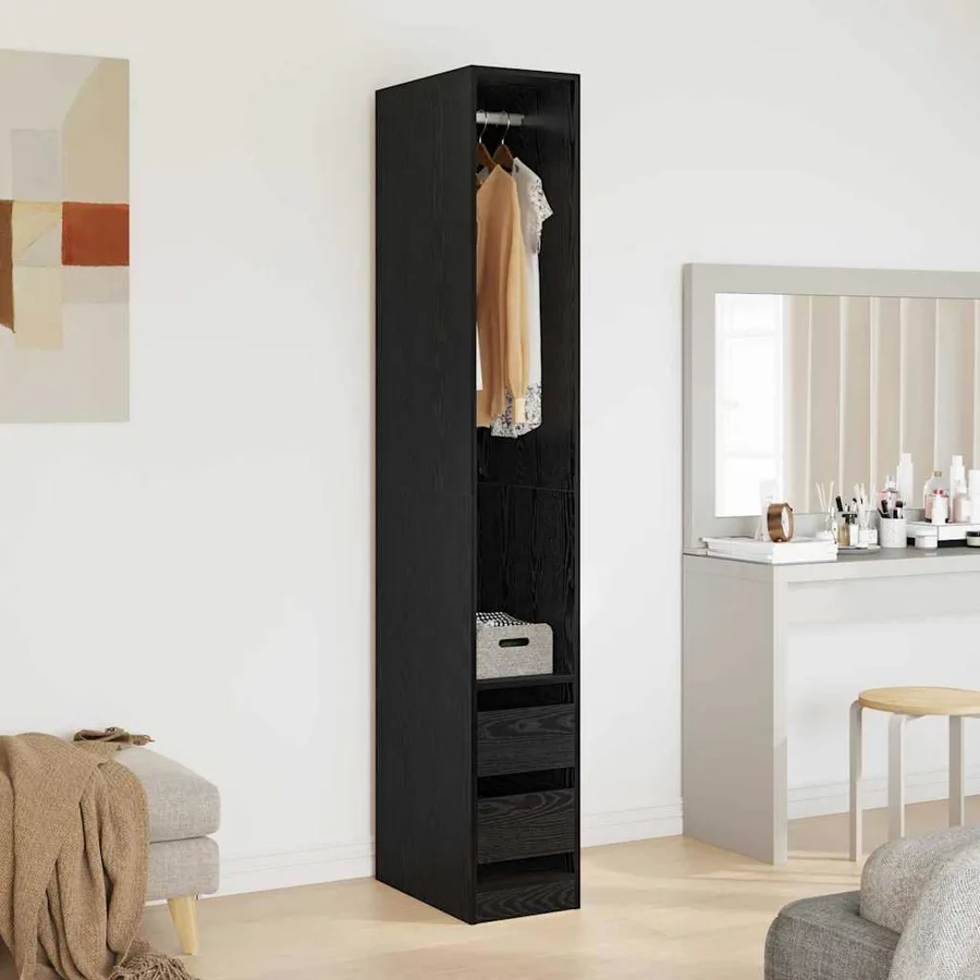 Armoire Chêne noir 50 x 30 x 200 cm Bois d'ingénierie - 4