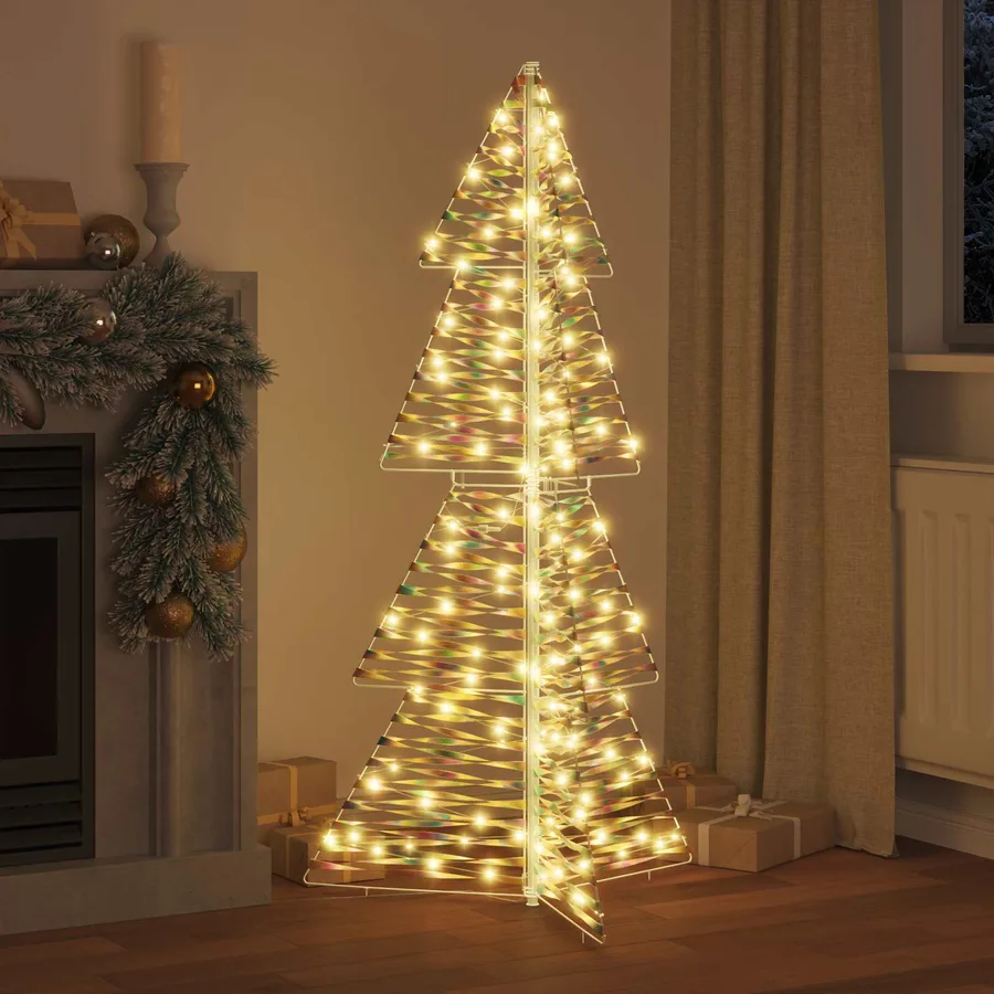 Sapin de Noël avec 160 LED Blanc chaud 150 cm PET - 3