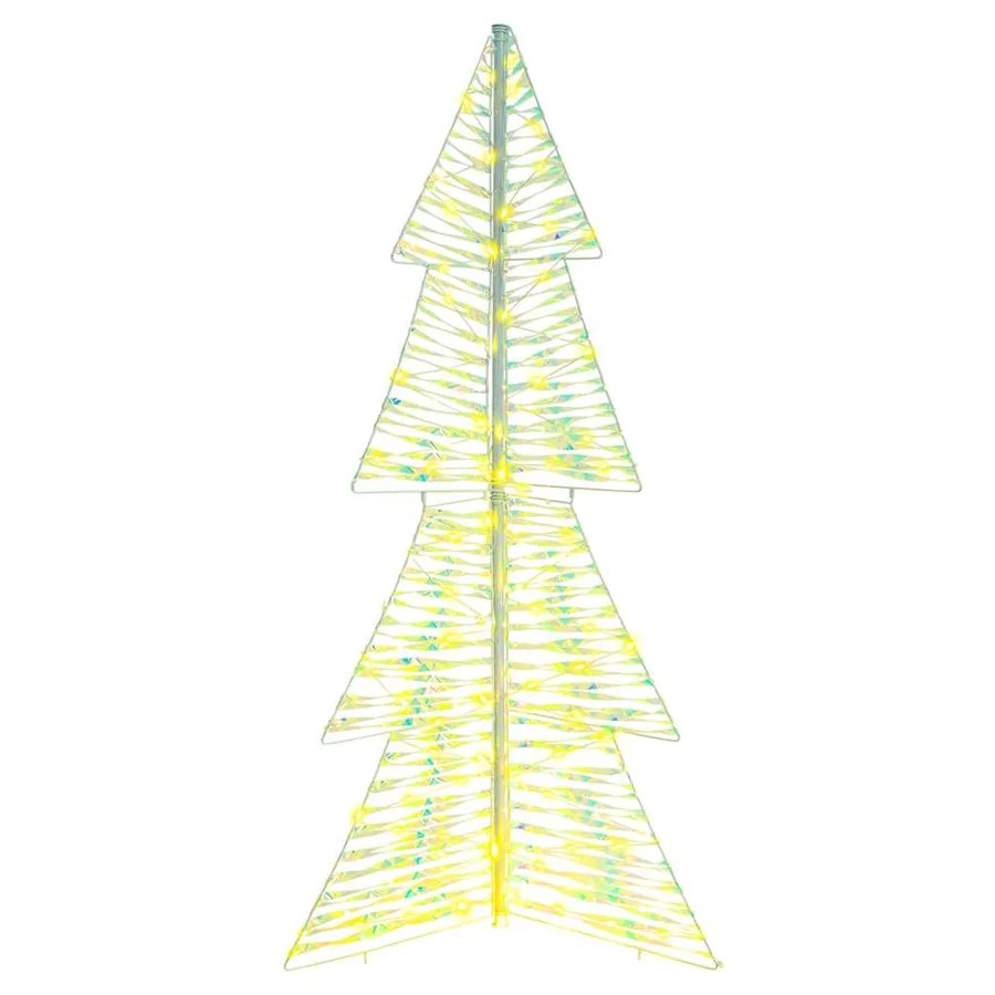 Sapin de Noël avec 160 LED Blanc chaud 150 cm PET - 4
