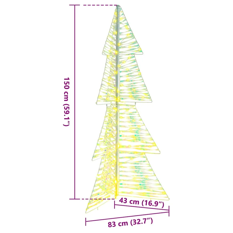 Sapin de Noël avec 160 LED Blanc chaud 150 cm PET - 8
