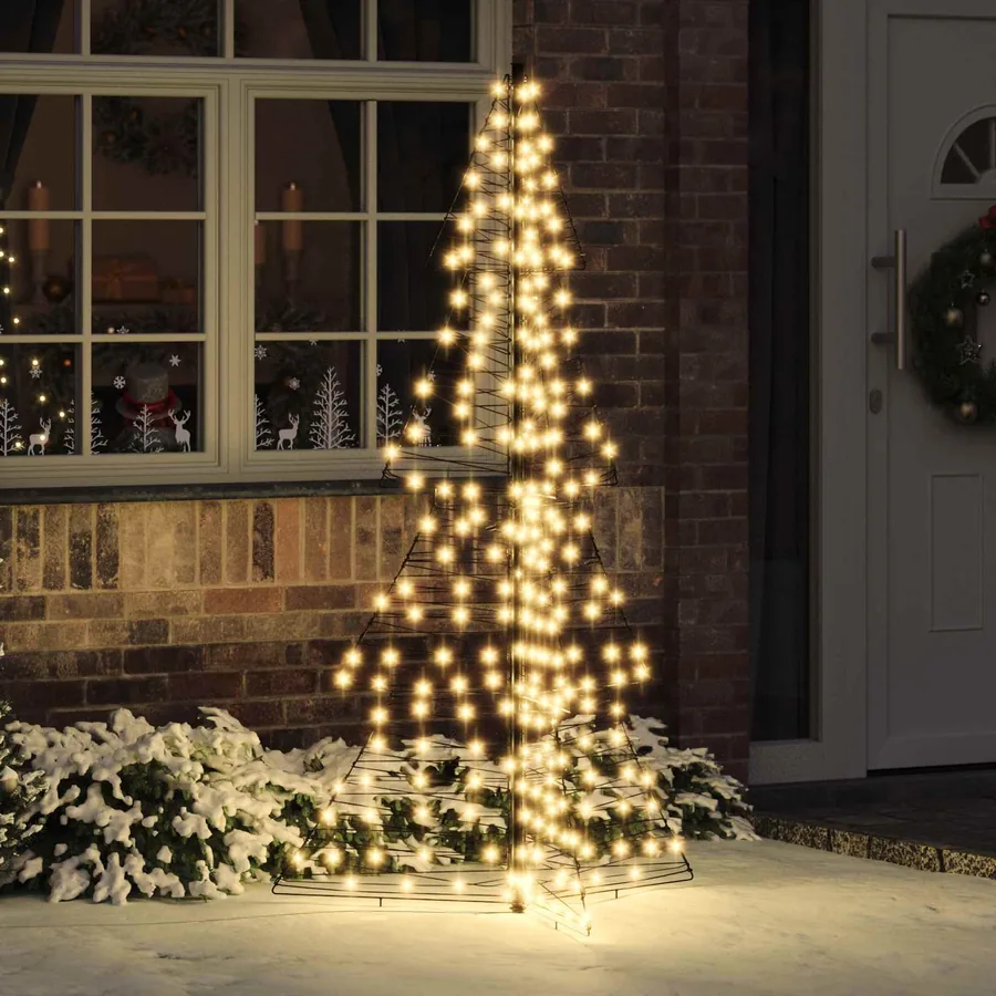 Sapin de Noël avec 240 LED Blanc chaud 180 cm Rotin