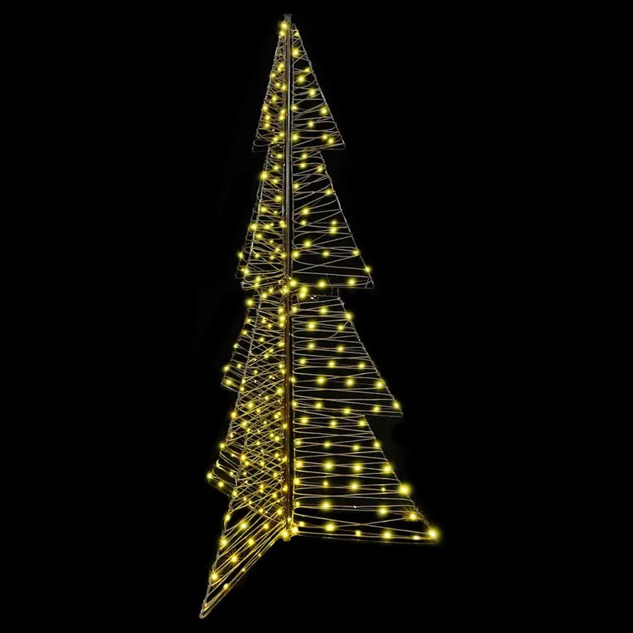 Sapin de Noël avec 240 LED Blanc chaud 180 cm Rotin - 5