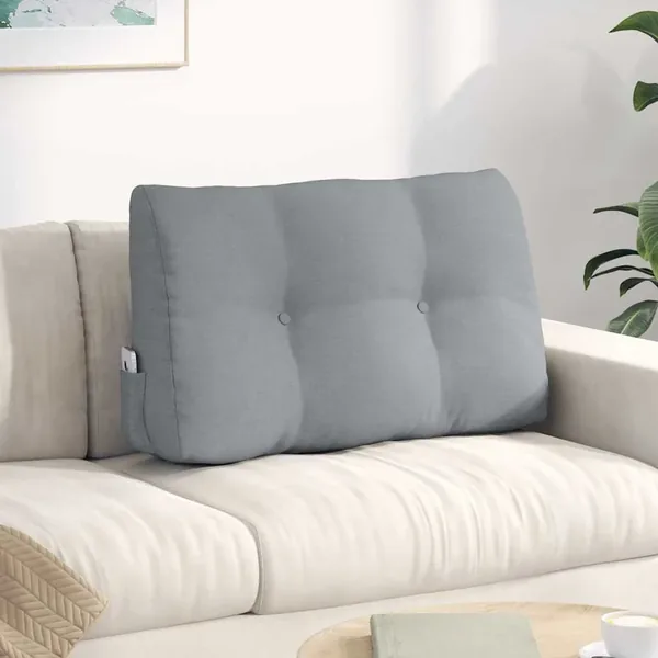 Coussin de Dos Gris clair 80 x 24 x 50 cm tissu