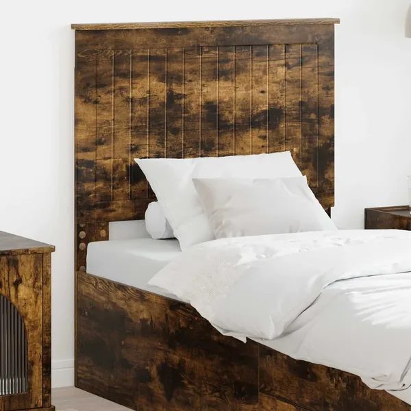 Tête de lit avec tête de lit Chêne fumé 80 cm Bois d'ingénierie