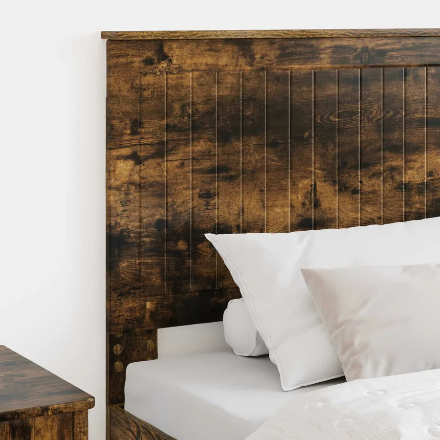Tête de lit avec tête de lit Chêne fumé 80 cm Bois d'ingénierie - 3