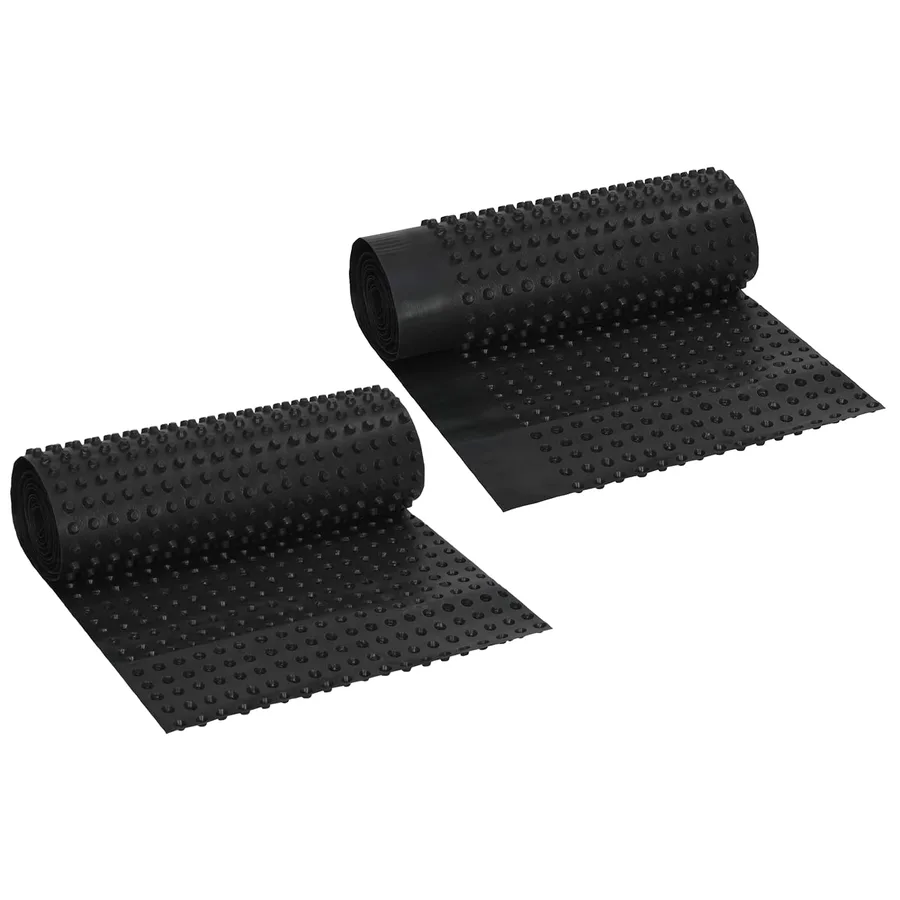 Feuille de drainage nervurée 2 pcs Noir 0,5 x 20 m HDPE - 2