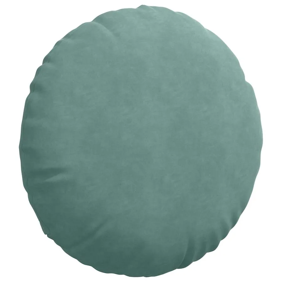 Coussins de siège 2 pcs Vert Mer Ø 40 x 13 cm Velours - 5