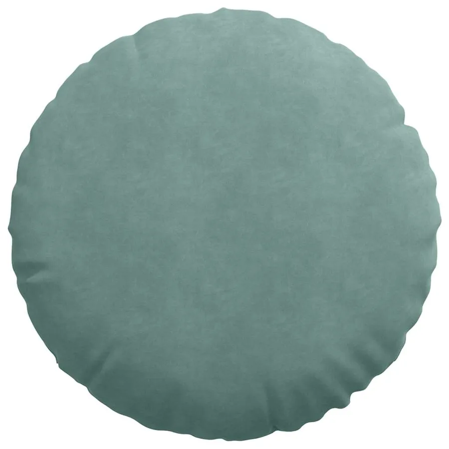 Coussins de siège 2 pcs Vert Mer Ø 40 x 13 cm Velours - 6