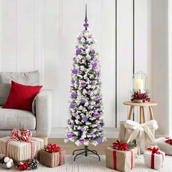 Sapin de Noël artificiel Vert 150 cm PVC et acier et plastique