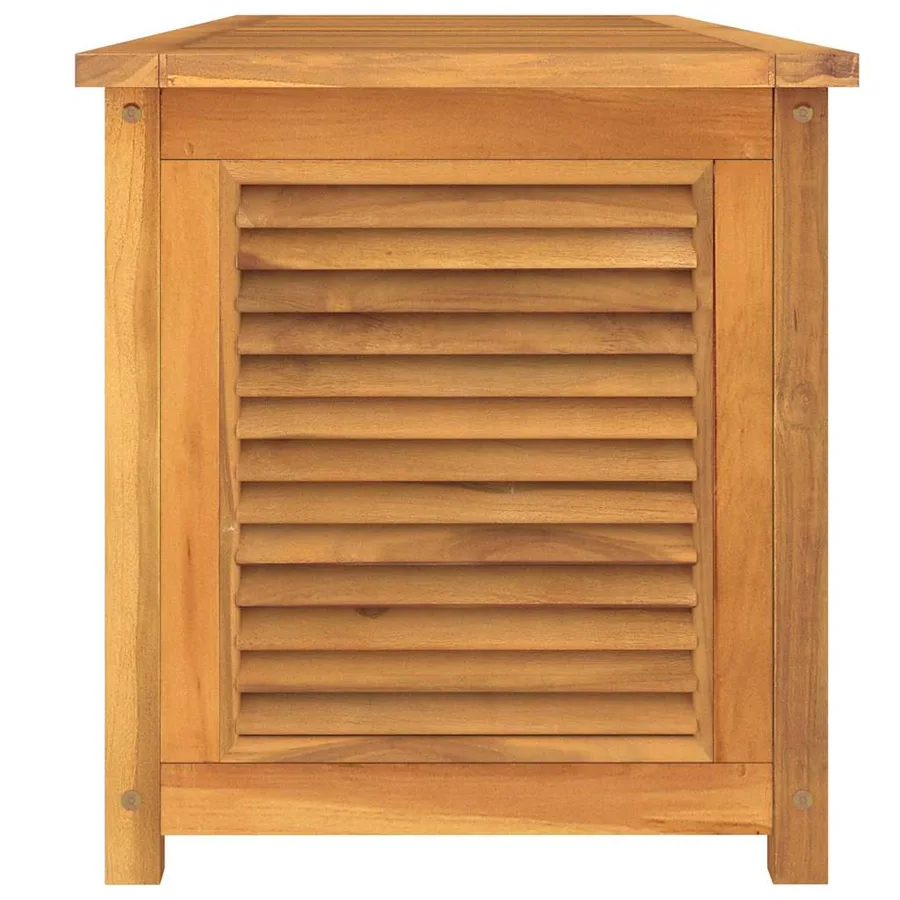 Boîte de rangement jardin et sac 175x50x55 cm bois massif teck - 6