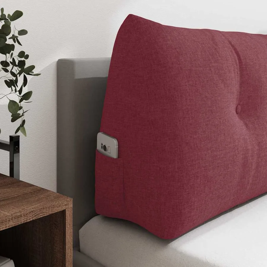 Coussin de Dos Bordeaux 120 x 24 x 50 cm tissu - 5