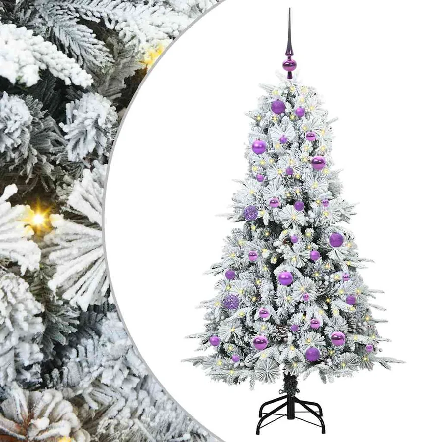 Sapin de Noël Artificiel à Branches Articulées Blanc 150 cm - 2