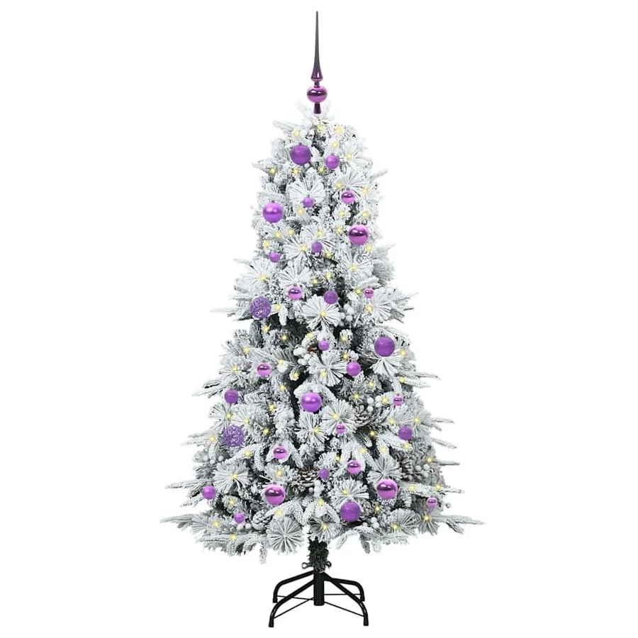 Sapin de Noël Artificiel à Branches Articulées Blanc 150 cm - 3