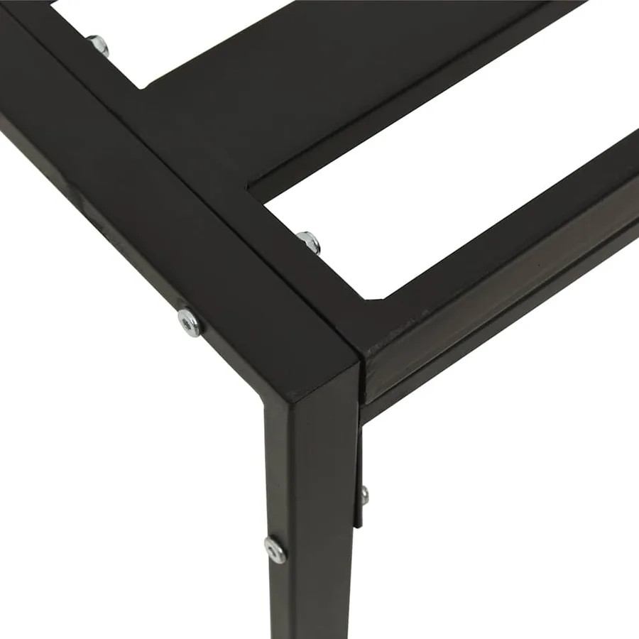 Table basse de jardin noir 60x60x35 cm acier - 4