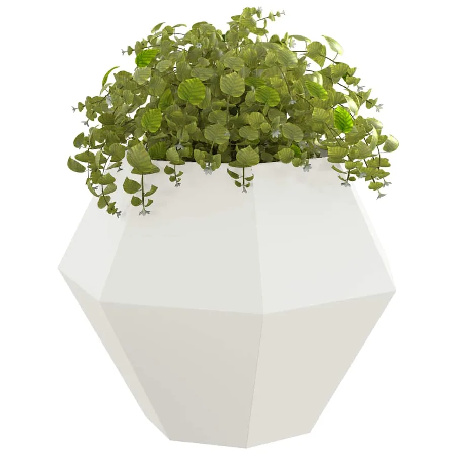 Jardinière Blanc 100 x 100 x 80 cm Acier - 3