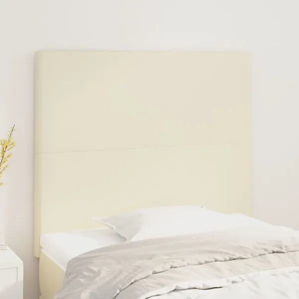 Tête de lit Crème 90x5x118/128 cm Similicuir