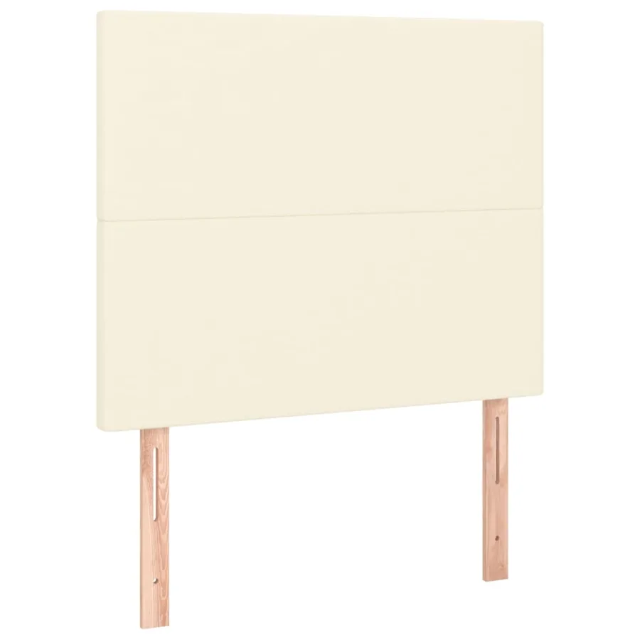 Tête de lit Crème 90x5x118/128 cm Similicuir - 2
