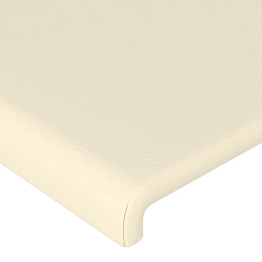 Tête de lit Crème 90x5x118/128 cm Similicuir - 4