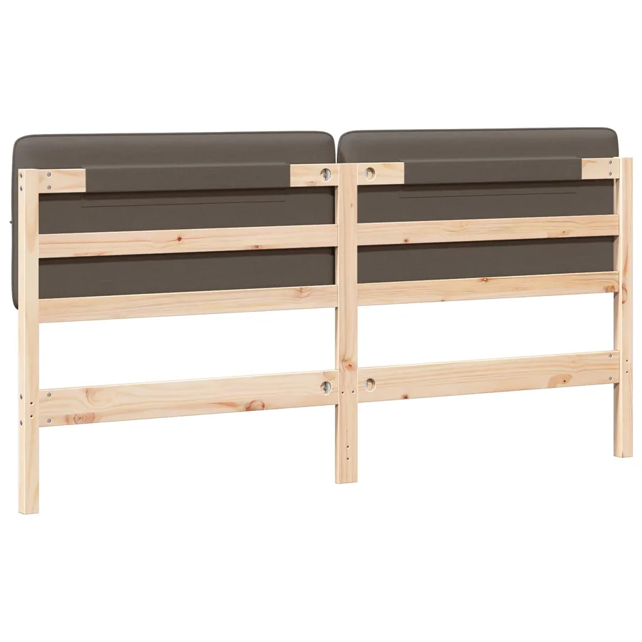 Tête de lit capitonnée Marron et Taupe 180 cm Pin massif - 6