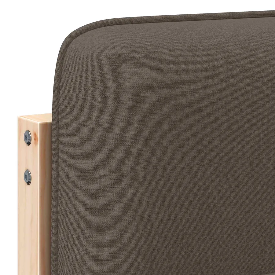 Tête de lit capitonnée Marron et Taupe 180 cm Pin massif - 9