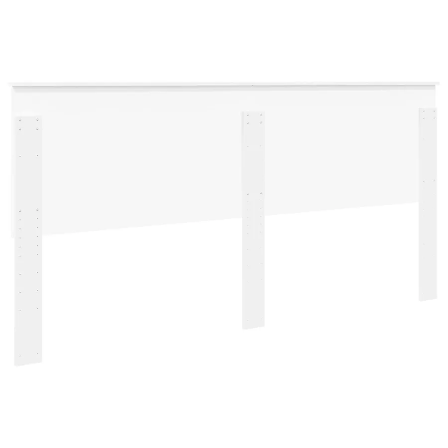 Tête de lit avec tête de lit Blanc 200 cm Bois d'ingénierie - 6