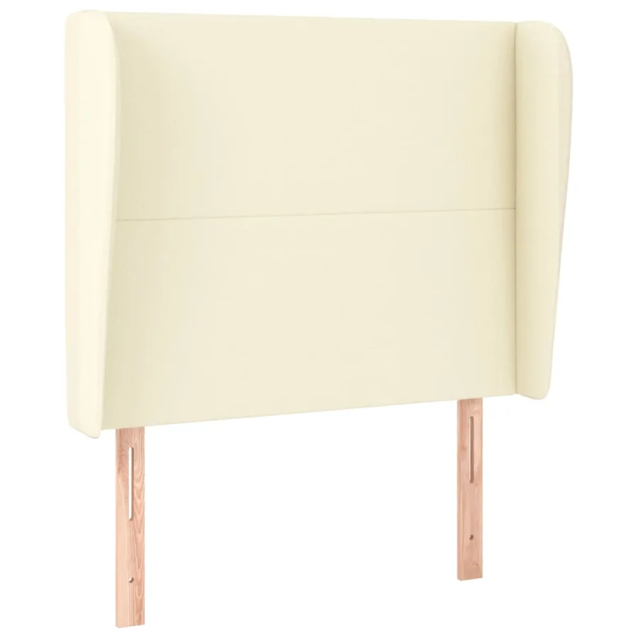 Tête de lit avec oreilles Crème 93x23x118/128 cm Similicuir - 2
