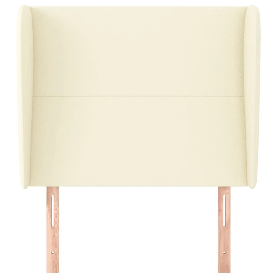 Tête de lit avec oreilles Crème 93x23x118/128 cm Similicuir - 3