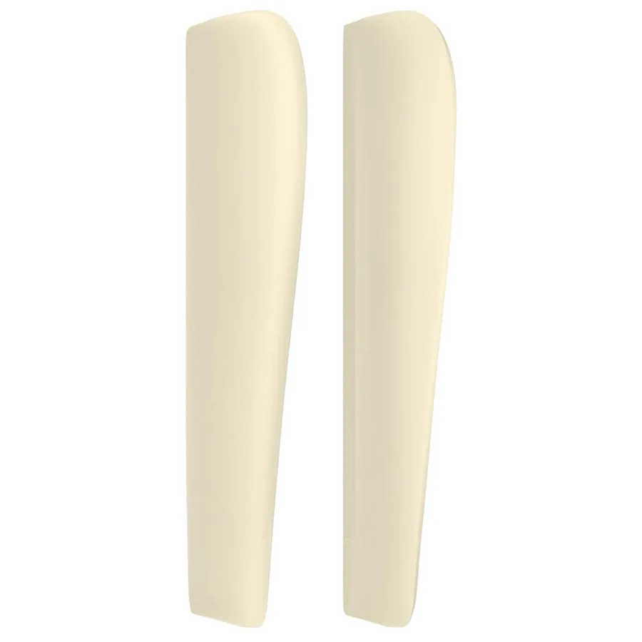 Tête de lit avec oreilles Crème 93x23x118/128 cm Similicuir - 4