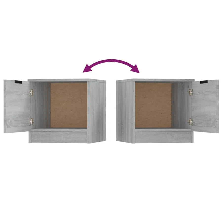 Tables de chevet 2 pcs Sonoma gris 40x39x40 cm - 8