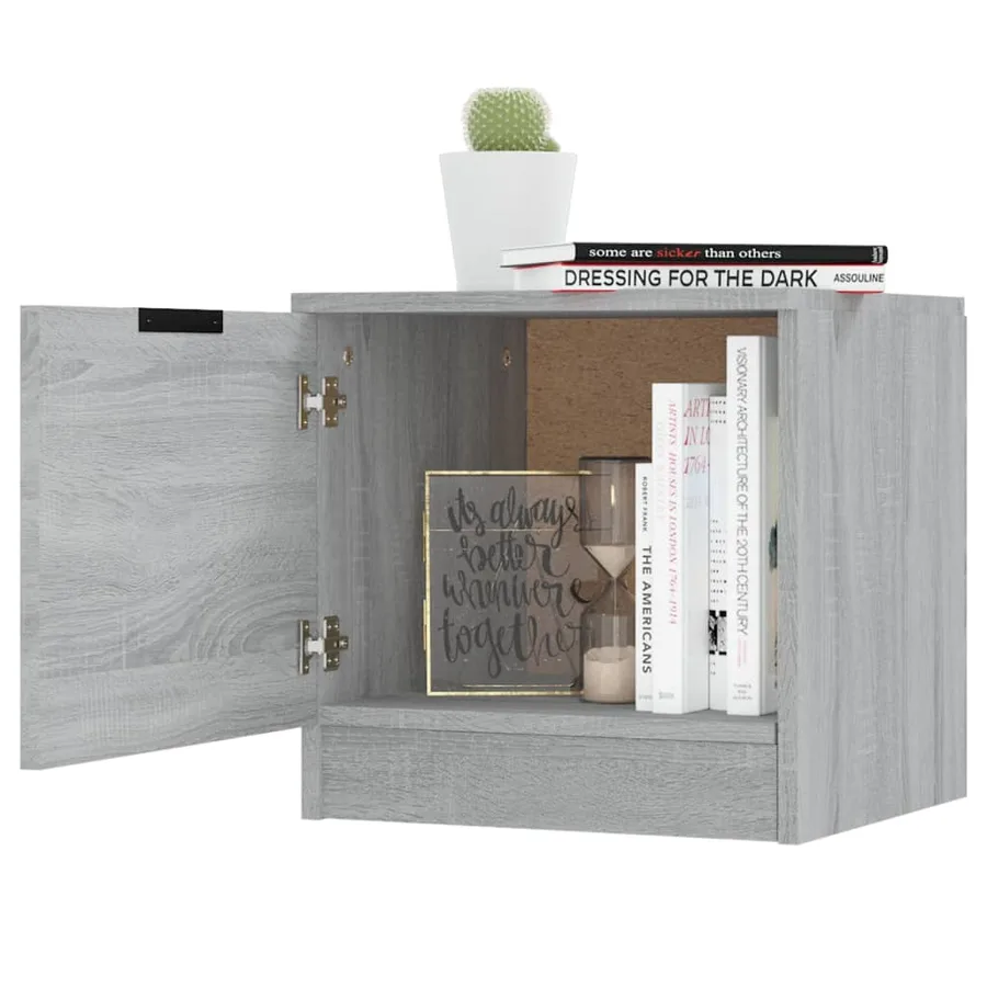 Tables de chevet 2 pcs Sonoma gris 40x39x40 cm - 9