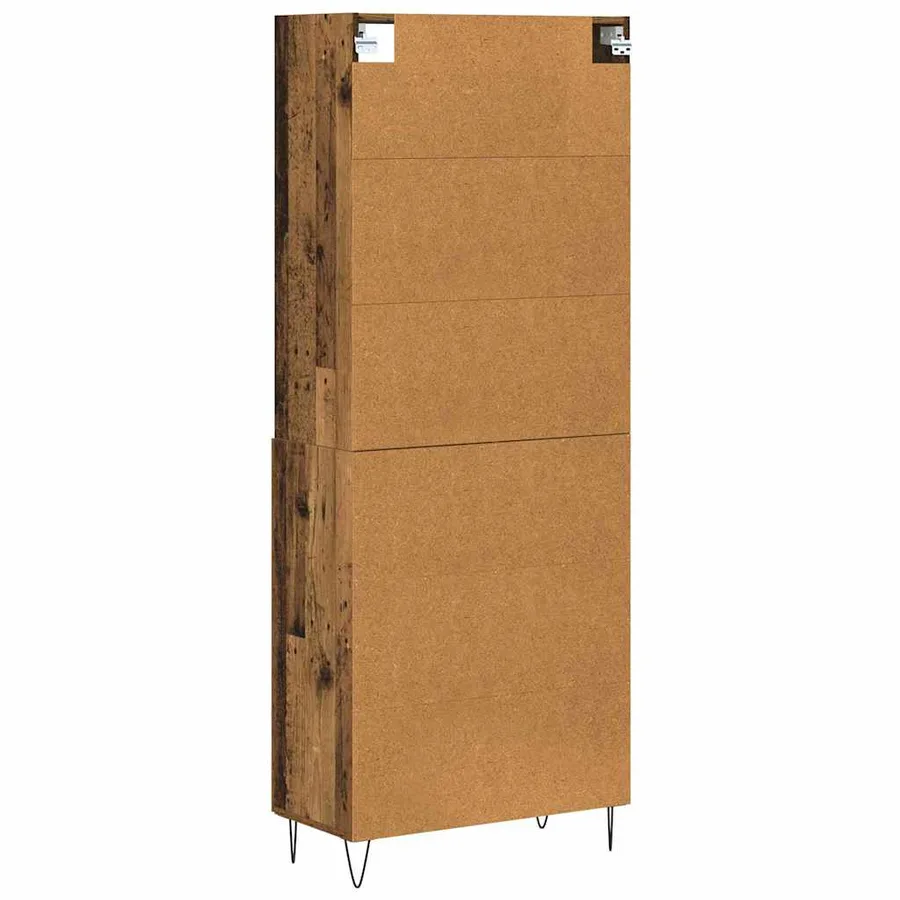 Haut Armoire 2 pcs Bois ancien Bois d'ingénierie - 10