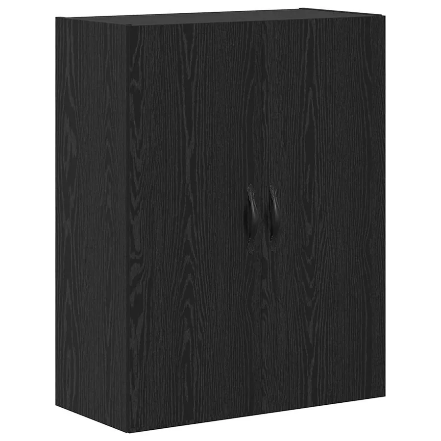 Haut Armoire 2 pcs Chêne noir Bois d'ingénierie et verre - 5
