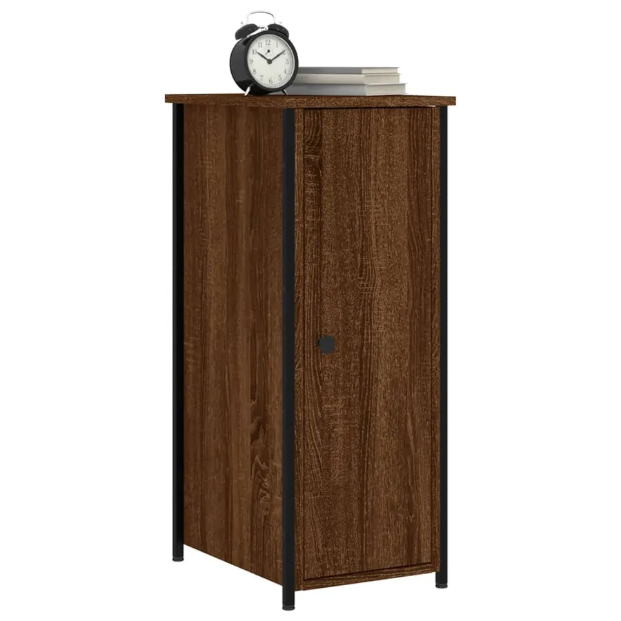 Tables de chevet 2pcs chêne marron 32x42x80cm bois d'ingénierie - 3