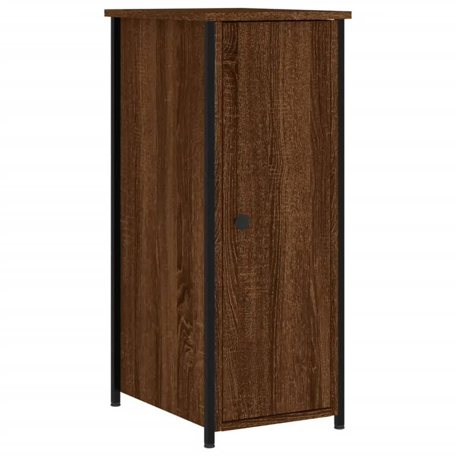 Tables de chevet 2pcs chêne marron 32x42x80cm bois d'ingénierie - 5