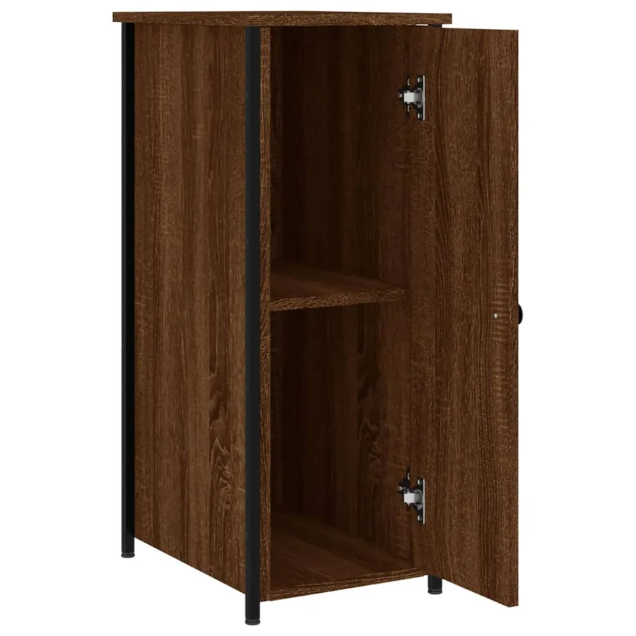 Tables de chevet 2pcs chêne marron 32x42x80cm bois d'ingénierie - 7