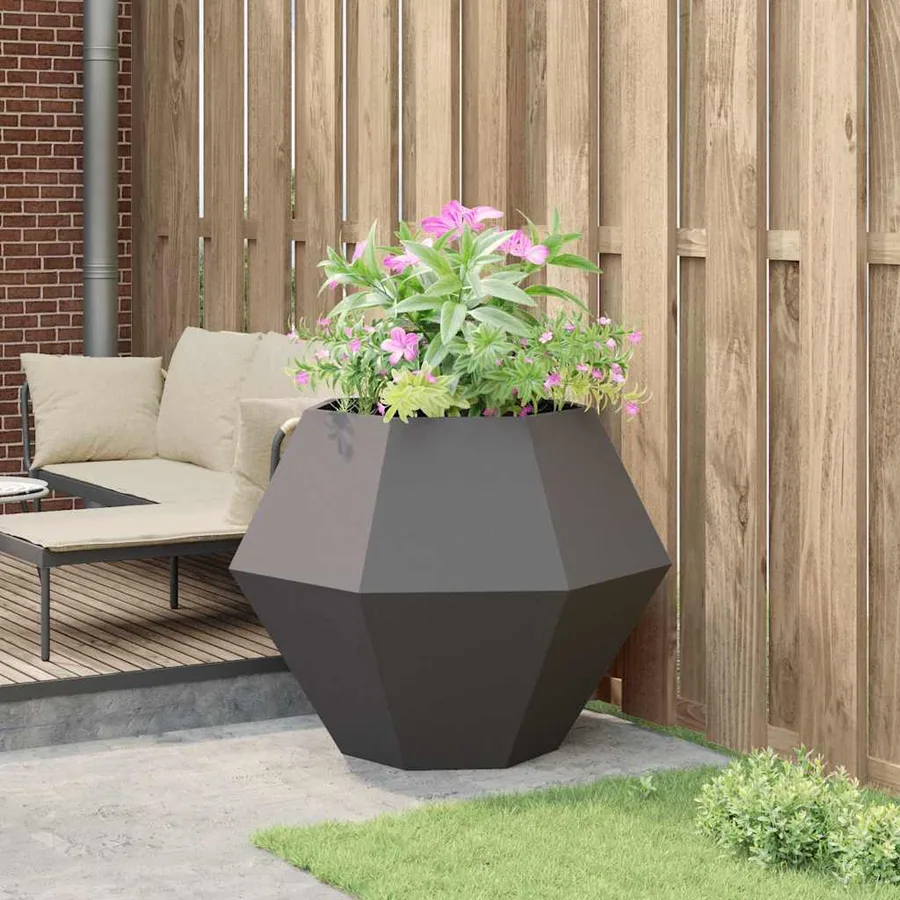 Jardinière Noir 100 x 100 x 80 cm Acier - 4