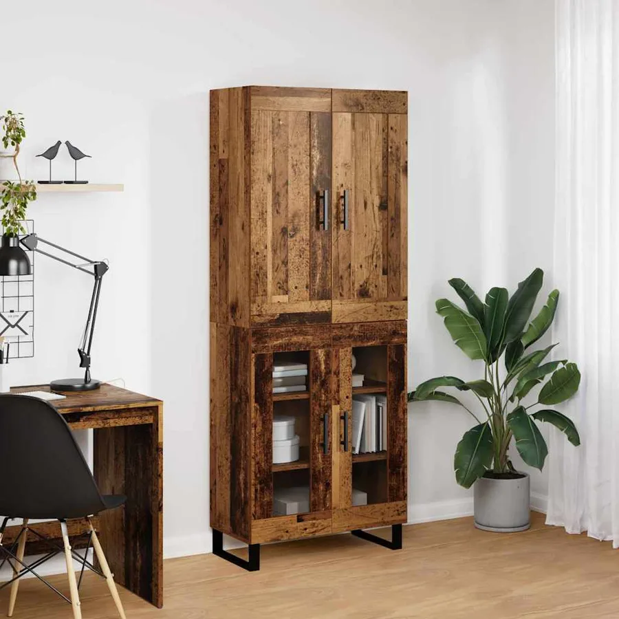 Haut Armoire Bois ancien 69,5 x 34 x 180 cm Bois d'ingénierie - 4