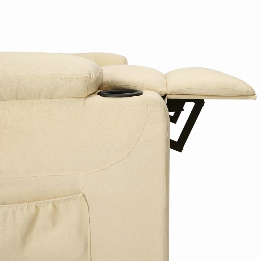 Fauteuil inclinable Crème Tissu - 6