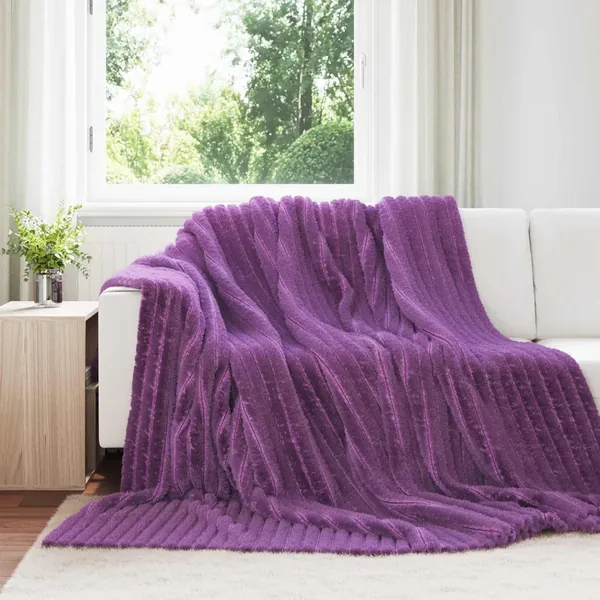 Couvertures à jeter 6 pcs Violet 270 x 240 cm Toison