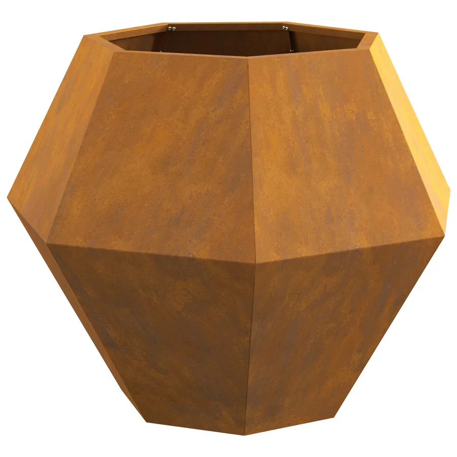 Jardinière 2 pc Rouillé 75 x 75 x 60 cm Acier patiné - 5