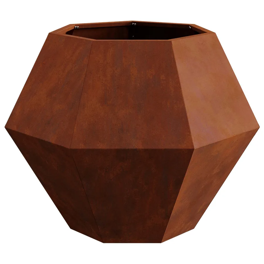 Jardinière 2 pc Rouillé 75 x 75 x 60 cm Acier patiné - 7