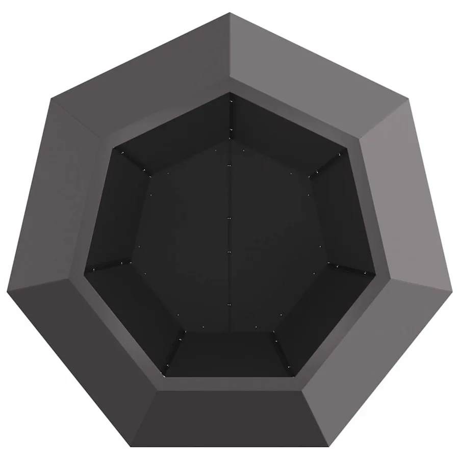 Jardinière 2 pc Noir 75 x 75 x 60 cm Acier - 7