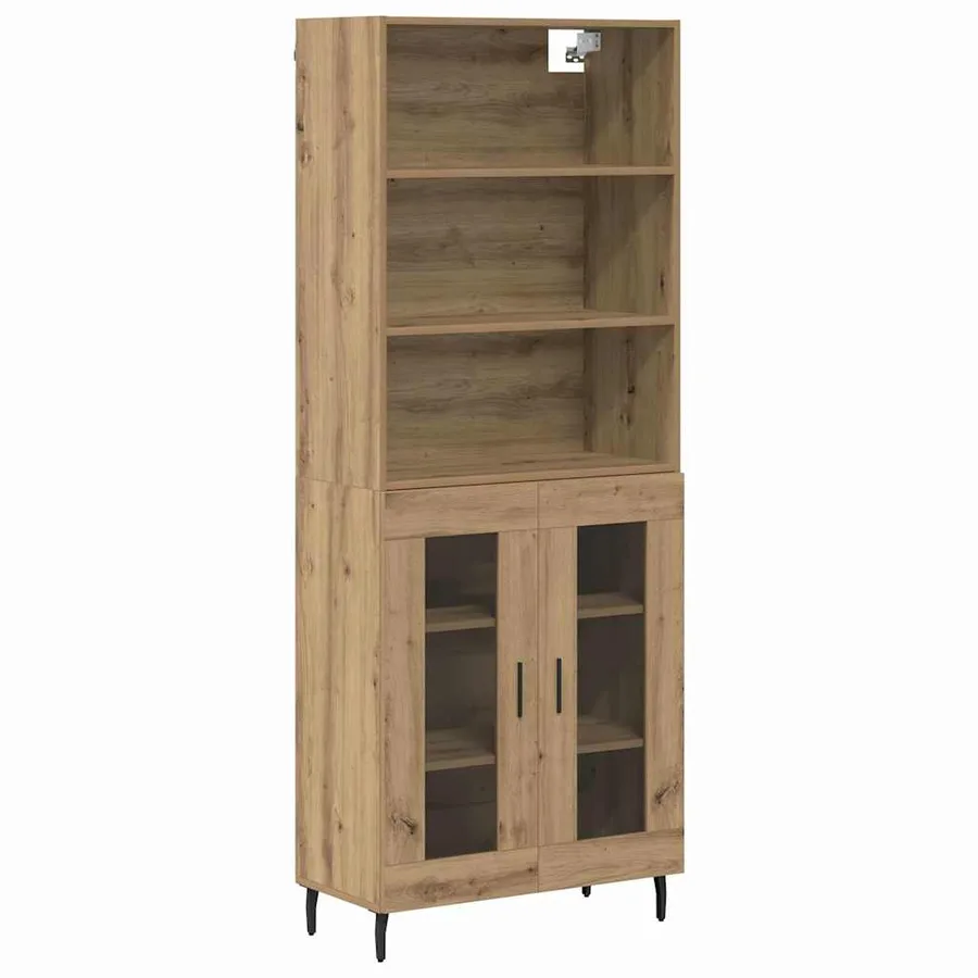 Haut Armoire 2 pcs Chêne artisanal 69,5 x 32,5 x 180 cm - 2