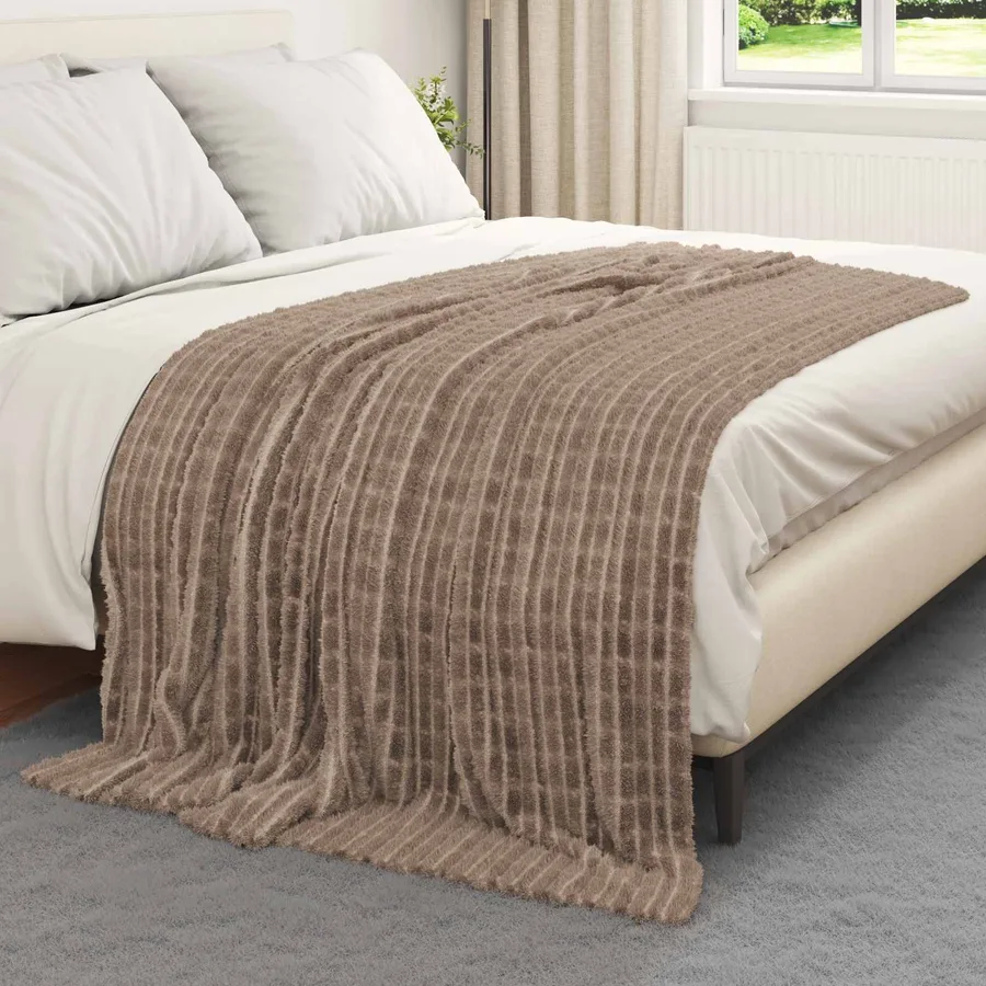 Couvertures à jeter 6 pcs Camel 200 x 150 cm Toison - 3