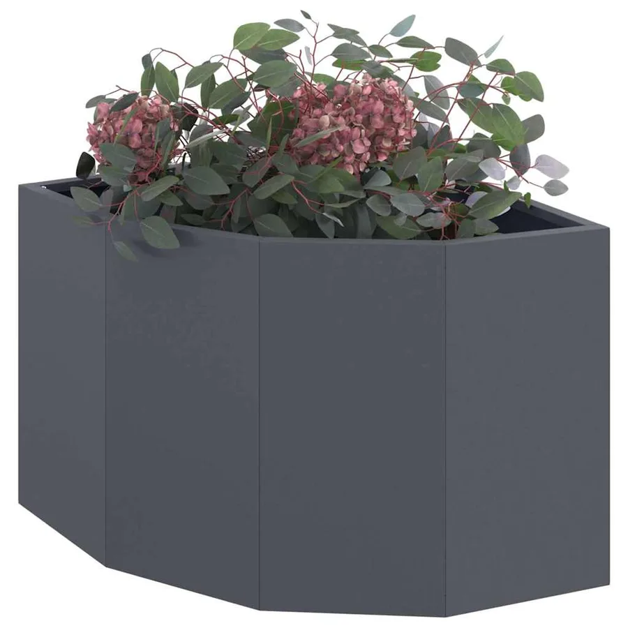 Jardinière d'Angle Anthracite 45 x 45 x 35 cm Acier - 3